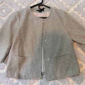 Women’s Theory 3/4 sleeve crop jacket in grey
